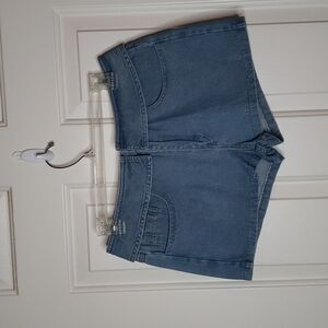 Nasty Gal Foldover Waist Denim Shorts Size 2
